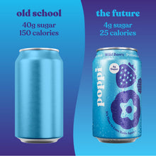 Load image into Gallery viewer, POPPI Sparkling Prebiotic Soda, Beverages w/Apple Cider Vinegar, Seltzer Water & Fruit Juice, NEW Crowd Pleasers, 12 oz (12 Pack)