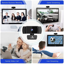 Load image into Gallery viewer, NexiGo N930AF Webcam with Microphone for Desktop, Autofocus, Webcam for Laptop, Computer Camera, 1080p HD USB Web Camera, Compatible with Zoom/Skype/Teams/Webex