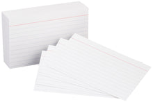 Load image into Gallery viewer, Amazon Basics Heavy Weight Ruled Lined Index Cards, White, 3x5 Inch Card, 100-Count