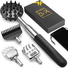 Load image into Gallery viewer, TUKUOS Telescoping Back Scratcher with 4Pcs Detachable Scratching Heads, Fathers Day Dad Gifts for Men Back Scratcher for Men/Dad/Women