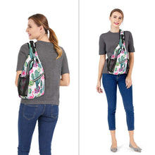 Load image into Gallery viewer, MOSISO Sling Backpack,Travel Hiking Daypack Pattern Rope Crossbody Shoulder Bag, Cactus