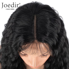 Load image into Gallery viewer, Joedir Lace Front Wigs 24'' Long Wavy Synthetic Wig 4.5" Deep Part HD Transparent Lace With Baby Hair For Women 130% Density Wigs(Black Color)