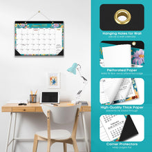 Load image into Gallery viewer, Desk Calendar 2025, 18 Months Calendar Runs from January 2025 to June 2026 - Large 17" x 12" Desktop/Wall Monthly Calendar for Home School, or Office - 2025 New Edition, Floral Pattern