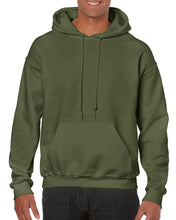 Load image into Gallery viewer, Gildan Men's Heavy Blend Fleece Hooded Sweatshirt G18500 (Large, Military Green)