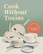 Load image into Gallery viewer, Caraway Deluxe Non-stick Ceramic Cookware Set (16 Piece) Pots, Frying Pans, Lids and Kitchen Storage - PFAS & PFOA Free - Oven Safe Pan Set & Compatible with All Stovetops - Cream