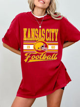 Load image into Gallery viewer, OCURHU Gameday Shirts for Women Football Team Fan Tshirt Funny Football Seaon Short Sleeve Tee Tops Red L