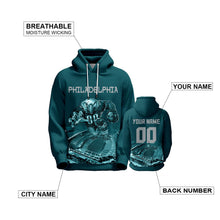 Load image into Gallery viewer, Ofxxu Custom Football Hoodies Personalized 3D Mascot Sweatshirts Rugby Gifts for Men Women Youth Add Your Name and Number