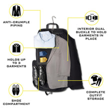 Load image into Gallery viewer, ZEGUR Premium Suit Garment Bag Carry On - Hangs 4 Suits - Travel & Business with Shoulder Strap and Laptop Compartment