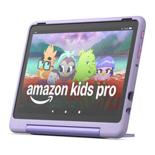 Load image into Gallery viewer, Amazon Fire HD 10 Kids Pro tablet (newest model) ages 6-12. Bright 10.1" HD screen, includes ad-free content, robust parental controls, 13-hr battery and slim case for older kids, 32 GB, Happy Day