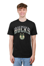 Load image into Gallery viewer, Ultra Game NBA Official Men’s Super Soft Supreme T-Shirt - Unisex, Milwaukee Bucks, Black, Small