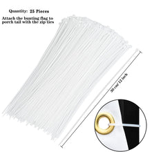 Load image into Gallery viewer, American Flag Bunting Patriotic Pleated Fan Flag USA Flags with Brass Grommets and Zip Ties for 4th of July Memorial Day Decoration Outdoor (4, 1.5x3 Feet)