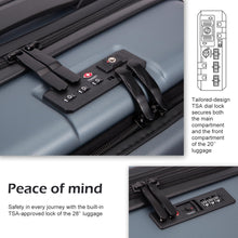 Load image into Gallery viewer, COOLIFE Luggage Suitcase Piece Set Carry On ABS+PC Spinner Trolley with pocket Compartmnet Weekend Bag(Night navy, 2-piece Set)