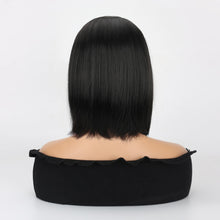 Load image into Gallery viewer, VOKEYLA Short Bob Wig Synthetic Lace Frontal Wigs For Women Black Straight Hair Glueless Yaki Straight Heat Resistant Natural Wig