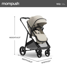 Load image into Gallery viewer, Mompush Wiz 2-in-1 Convertible Baby Stroller with Bassinet Mode - Foldable Infant Stroller to Explore More as a Family - Toddler Stroller with Reversible Stroller Seat