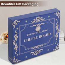 Load image into Gallery viewer, Charcuterie Boards Gift Set, Large Bamboo Cheese Board and Knife Set, Charcuterie Accessories, House Warming Gifts New Home, Wedding Gifts for Couple, Birthday Gifts for Women