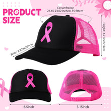 Load image into Gallery viewer, Croloose 12 Packs Breast Cancer Awareness Trucker Hats Mesh Baseball Caps Mesh Cap Pink Ribbon Adjustable Cap for Women Men(Mixed Color,Vivid)