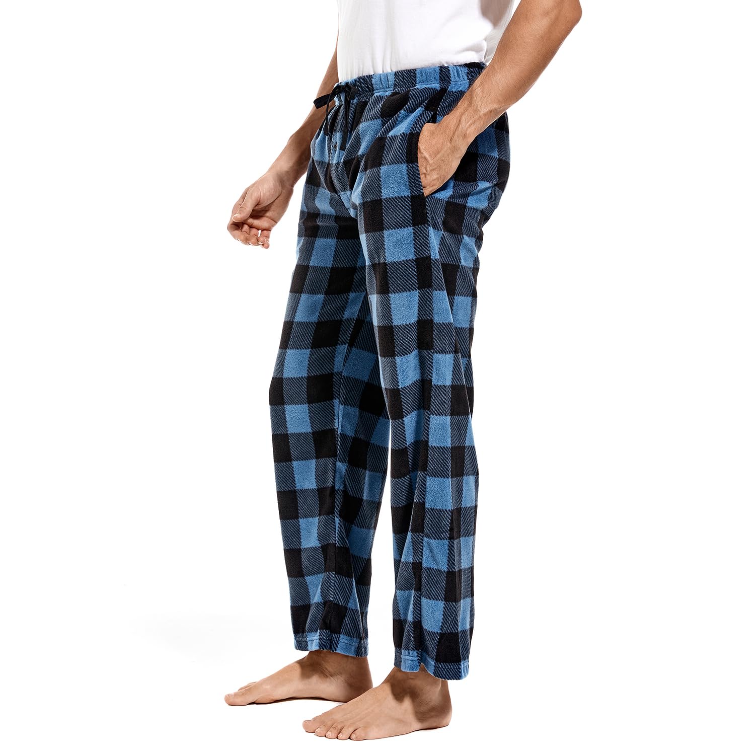 Fuzzy fashion plaid pajama pants