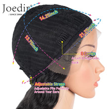 Load image into Gallery viewer, Joedir Lace Front Wigs 24'' Long Wavy Synthetic Wig 4.5" Deep Part HD Transparent Lace With Baby Hair For Women 130% Density Wigs(Black Color)