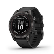 Load image into Gallery viewer, Garmin fēnix 7 Pro Sapphire Solar, Multisport GPS Smartwatch, Built-in Flashlight, Solar Charging Capability, Black