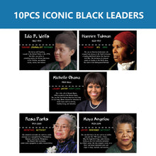 Load image into Gallery viewer, Arosche Black History Month Decorations Posters 10pc Famous African American Posters Celebration Motivational Learning Charts for Home, School, Classroom, Bulletin Board, Wall, Hallway Decor