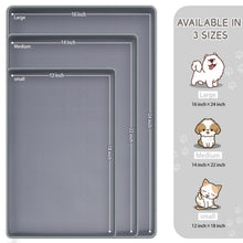 Load image into Gallery viewer, MateeyLife Silicone Cat & Dog Food Mat for Floors Waterproof, Anti-Slip Dog Bowl Mats for Food and Water, Pet Feeding Mats with Lip to Prevent Spills, Pet Placemat for Messy Drinkers to Protect Floors