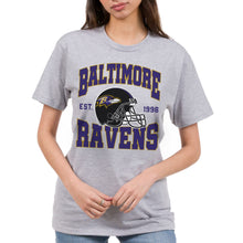 Load image into Gallery viewer, Junk Food Clothing x NFL - Baltimore Ravens - Team Helmet - Unisex Adult Short Sleeve Fan T-Shirt for Men and Women - Size XX-Large