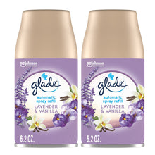 Load image into Gallery viewer, Glade Automatic Spray Refill, Air Freshener for Home and Bathroom, Lavender & Vanilla, 6.2 Oz, 2 Count