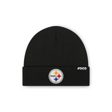 Load image into Gallery viewer, FOCO Men's Pittsburgh Steelers NFL Logo Basic Beanie Hat, Team Color