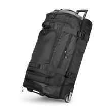 Load image into Gallery viewer, Amazon Basics 35-Inch Large Rolling Duffle Bag with Wheels and Handle, Travel Duffle Bag with Durable Ripstop Polyester Material, 2 Layers of Space, Multiple Interior and Exterior Pockets, Black