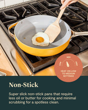 Load image into Gallery viewer, Caraway Deluxe Non-stick Ceramic Cookware Set (16 Piece) Pots, Frying Pans, Lids and Kitchen Storage - PFAS & PFOA Free - Oven Safe Pan Set & Compatible with All Stovetops - Cream