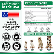 Load image into Gallery viewer, Hemp Calming Chews for Dogs - Advanced Dog Calming Chews - 170 Treats - Anxiety Relief Treats - Hemp Oil - Separation Aid, Stress, Hip and Joint Supplement for Canine Health Support - Beef Flavor
