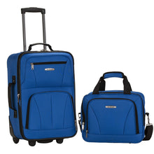 Load image into Gallery viewer, Rockland Fashion Softside Upright Luggage Set,Expandable, Blue, 2-Piece (14/19)