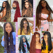 Load image into Gallery viewer, Dorsanee Passion Twist Hair 18 Inch 7 Pakcs Water Wave Crochet Hair Long Bohemian Curly Braiding Hair for Butterfly Locs, Faux Locs, Boho Style Spring Twist Crochet Braids (1B#)