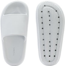 Load image into Gallery viewer, BRONAX Slides for Women Pillow Slippers Recovery House Sleepers Sandals Slipers Sandles for Ladies Comfy Cushioned Thick Sole 39-40 White
