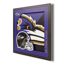 Load image into Gallery viewer, YouTheFan NFL Baltimore Ravens 3D Logo Series Wall Art - 12x12, Team Colors