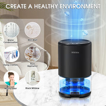 Load image into Gallery viewer, Dehumidifiers for Home, Upgraded 35oz Dehumidifier Up to 285 sq.ft with Auto-off, Sleep Mode, 7 Colorful Night Light, Quiet Portable Small Dehumidifiers for Bathroom, Bedroom, Basement, RV, Closet