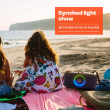 Load image into Gallery viewer, JBL PartyBox On-The-Go Essential - Portable party speaker with built-in lights and wireless mic, Amazing Pro Sound, IPX4 splashproof protection, 6 hours of playtime, Convenient shoulder strap