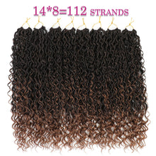 Load image into Gallery viewer, 8 Packs Goddess Faux Locs Crochet Hair for Black Women, Goddess Locs Crochet Hair, Boho Style Locs, River Locs Crochet Hair with Curly Ends (18Inch, T30#, 8Packs)