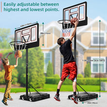 Load image into Gallery viewer, YITAHOME Basketball Hoop Outdoor 10 FT Adjustable, Portable Basketball Goals for Outside, 4.4-10FT Height Adjust, 44in Backboard and 18in Rim