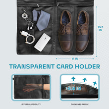 Load image into Gallery viewer, Lazebox 43" Travel Garment Bag with Accessories Zipper Pocket, Heavy Duty Suit Bag for Suits, Tuxedos, Dresses, Coats, Black, 1 pack