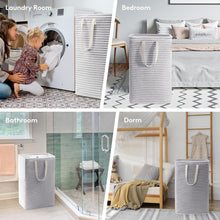 Load image into Gallery viewer, Lifewit 2 Pack Laundry Hamper Large Collapsible Laundry Baskets, Freestanding Waterproof Clothes Hamper with Easy Carry Handles in Laundry Room Bedroom Bathroom College Dorm for Adults, Grey, 2 x 80L