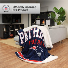 Load image into Gallery viewer, FOCO New England Patriots NFL Team Property Of Sherpa Fleece Blanket