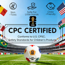 Load image into Gallery viewer, MESUCA FIFA World Cup 2026 Soccer Ball Plush Toy, 4.72" Mini Soccer Ball for Bag Charms, Kids Gift, World Cup 2026 Merchandise Fan Accessory