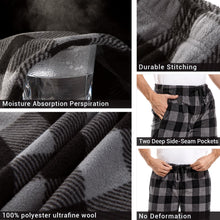 Load image into Gallery viewer, DG Hill Flannel Pajama Pants - PJ Pants Fleece Lounge Pant with Pockets Matching PJS - Plaid Pajamas Sleepwear Winter PJ Bottoms Adult Fuzzy PJS