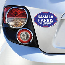 Load image into Gallery viewer, Kamala Harris for President 4" x 6" Blue Oval Shaped Presidential Campaign Car Magnet