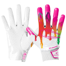 Load image into Gallery viewer, CUTTERS Limited Edition Football Gloves - Rev Pro 5.0 - Ultra Grip No Slip Wide Receiver (1 Pair) (Drip White/Multi, XXX-Large)