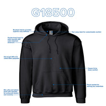 Load image into Gallery viewer, Gildan Adult Fleece Hoodie Sweatshirt, Style G18500, Multipack, Black (1-Pack), X-Large