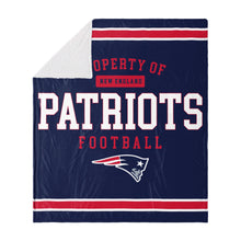 Load image into Gallery viewer, FOCO New England Patriots NFL Team Property Of Sherpa Fleece Blanket