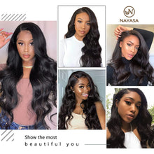 Load image into Gallery viewer, N NAYASA Long Black Wavy Wigs for Women Side Part Black Wig Natural Looking Synthetic Heat Resistant Fiber Wigs Hair for Daily Party Use (2#)