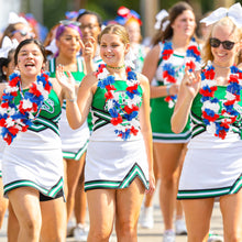 Load image into Gallery viewer, 4th of July Accessories, 24pcs Patriotic Leis Fourth of July Bulk, Red Blue White Silk Flower Leis Accessories, Independence Day Leis for Memorial Day Veterans Day Patriotic Parade Decorations
